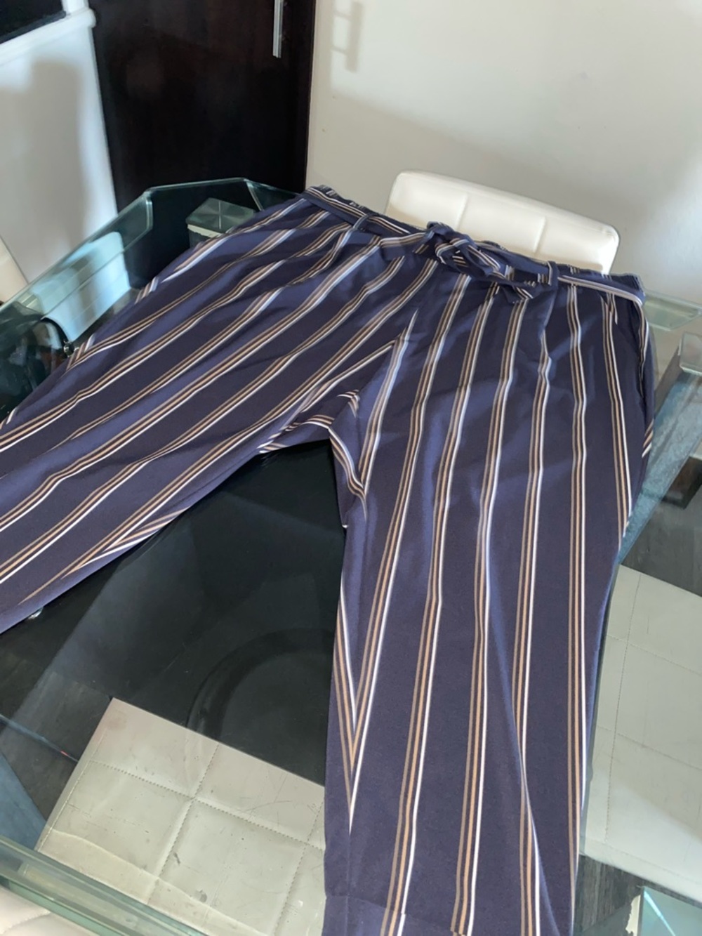 torrid Navy Multi-Stripe Drawstring women’s blazer and Pants.